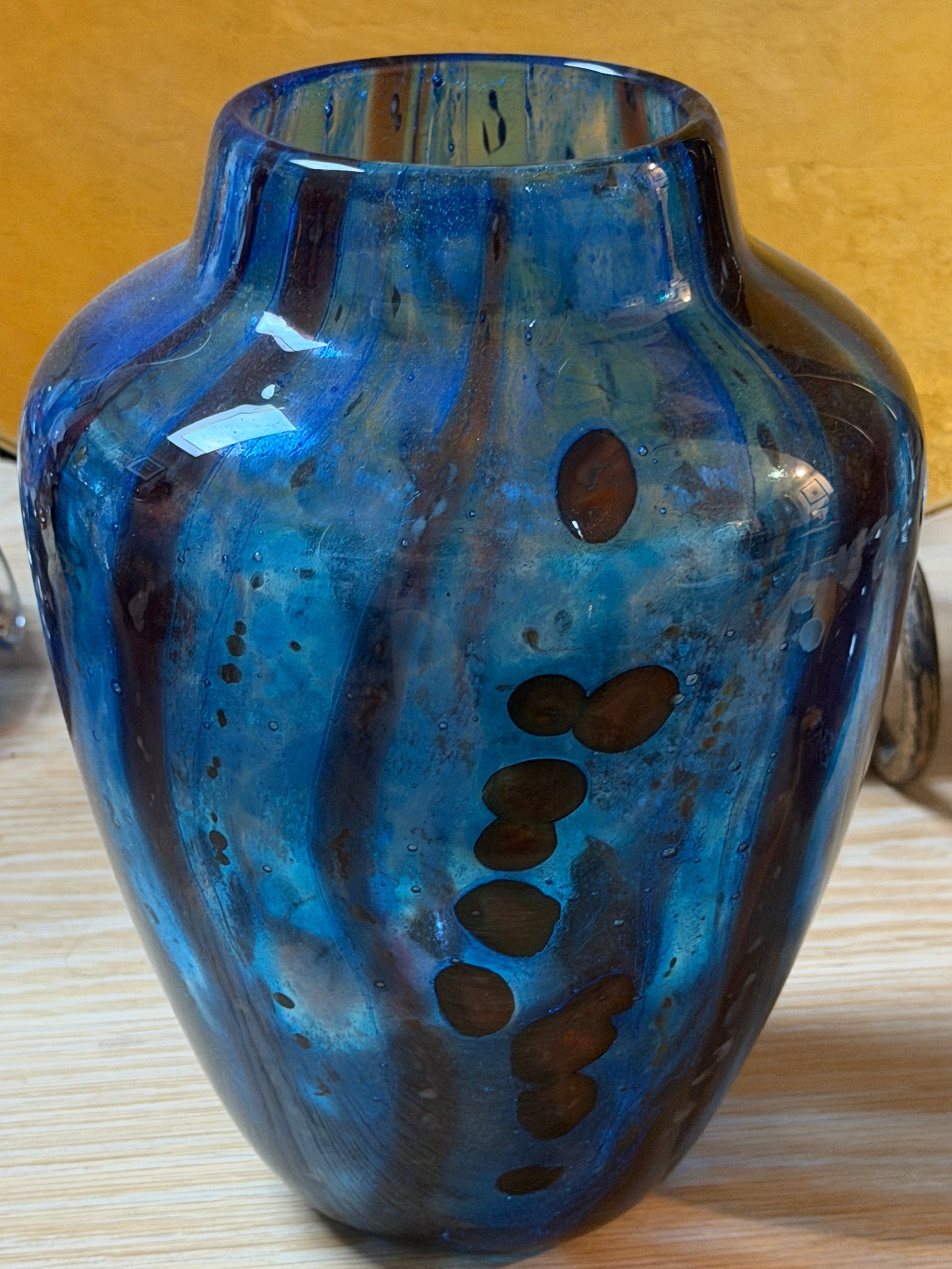 Vibrant handcrafted Italian vase
