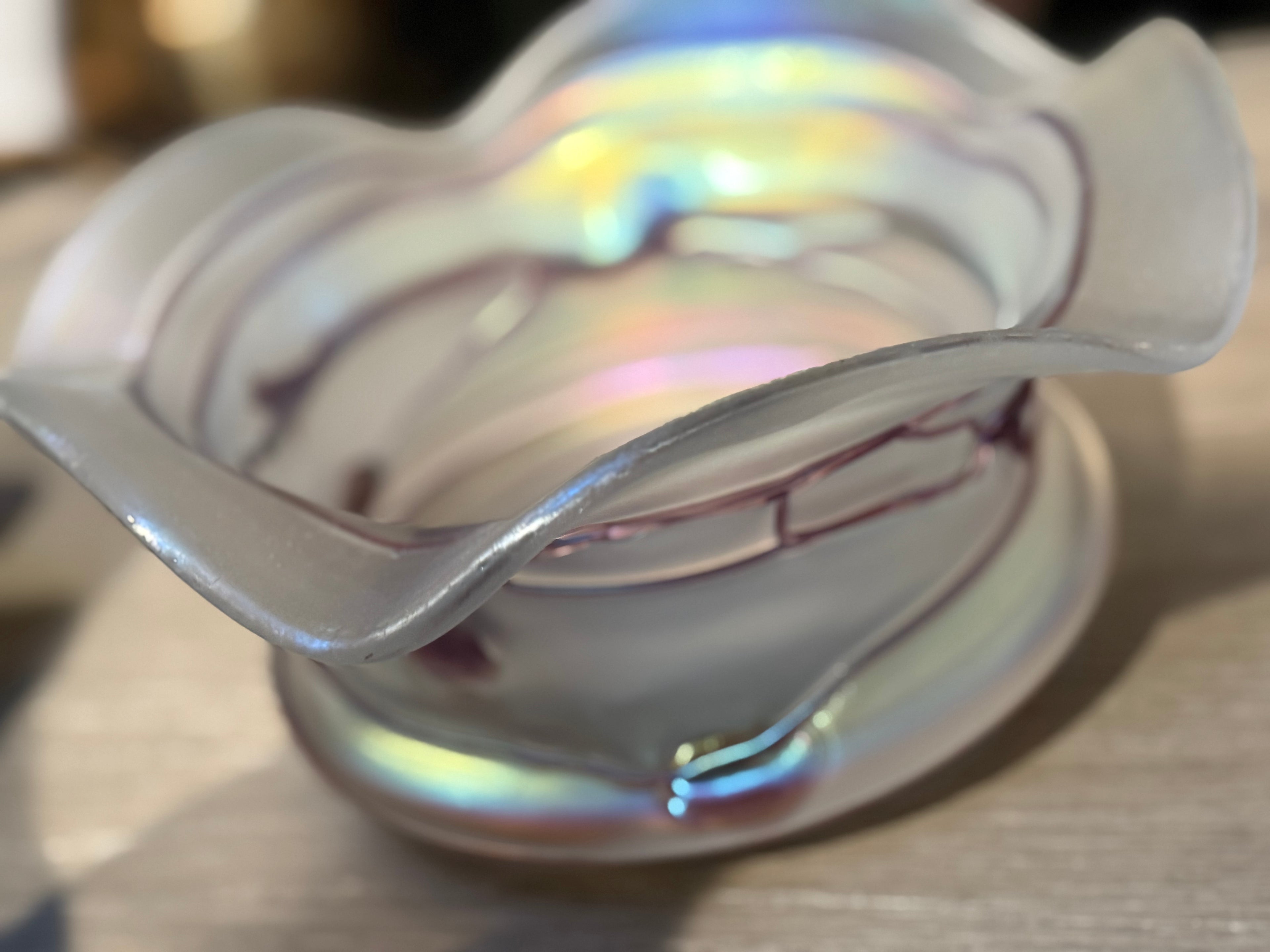 Freiherr Von POSCHINGER Art Nouveau Iridescent  Bowl