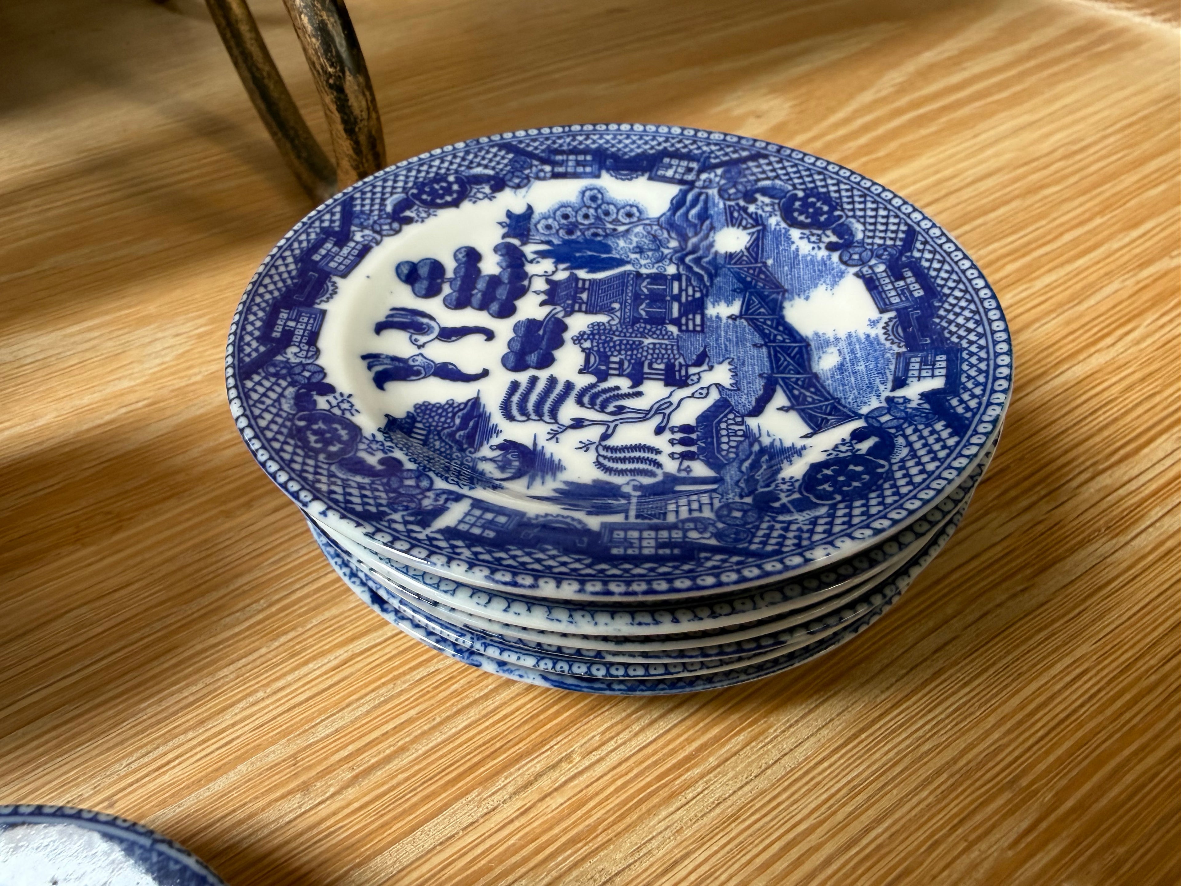 Blue Willow Childs Tea Dinner Set Made In Japan 1950's Vintage Ceramic